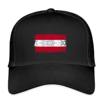 Austrian flag Austria - Trucker Cap - black/black - Front
