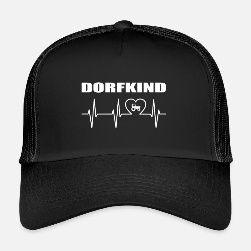 Dorfkind - Trucker Cap - Schwarz/Schwarz