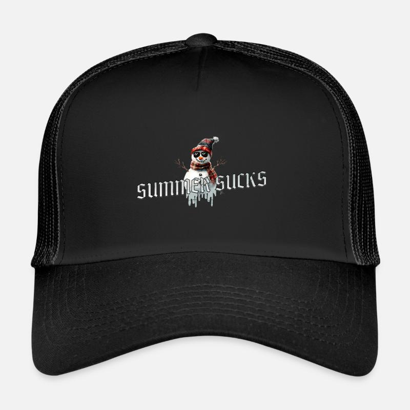 Summer Sucks – Snowman Rules Trucker Cap
