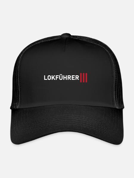 Lokführer - Trucker Cap - Schwarz/Schwarz