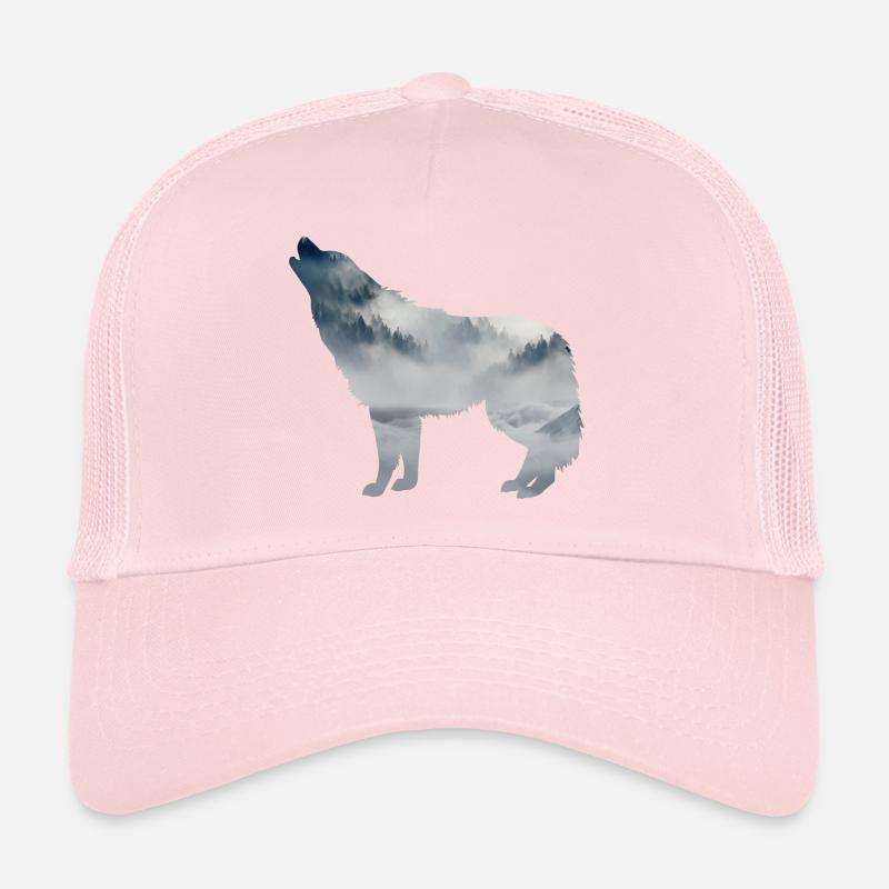 Silhouette de loup Casquette trucker 
