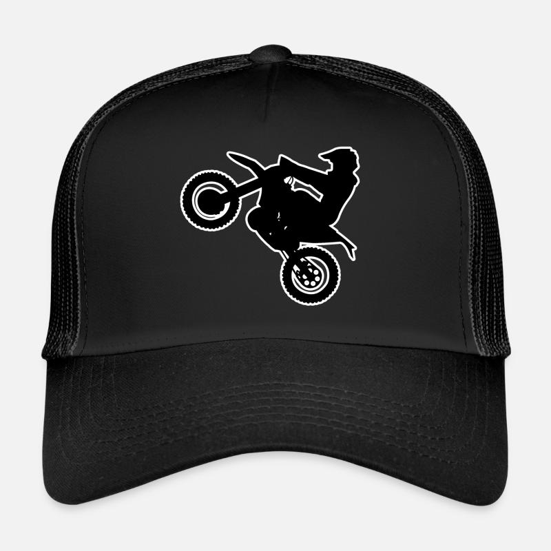 Enduro Wheelie - Casquette trucker  - noir/noir