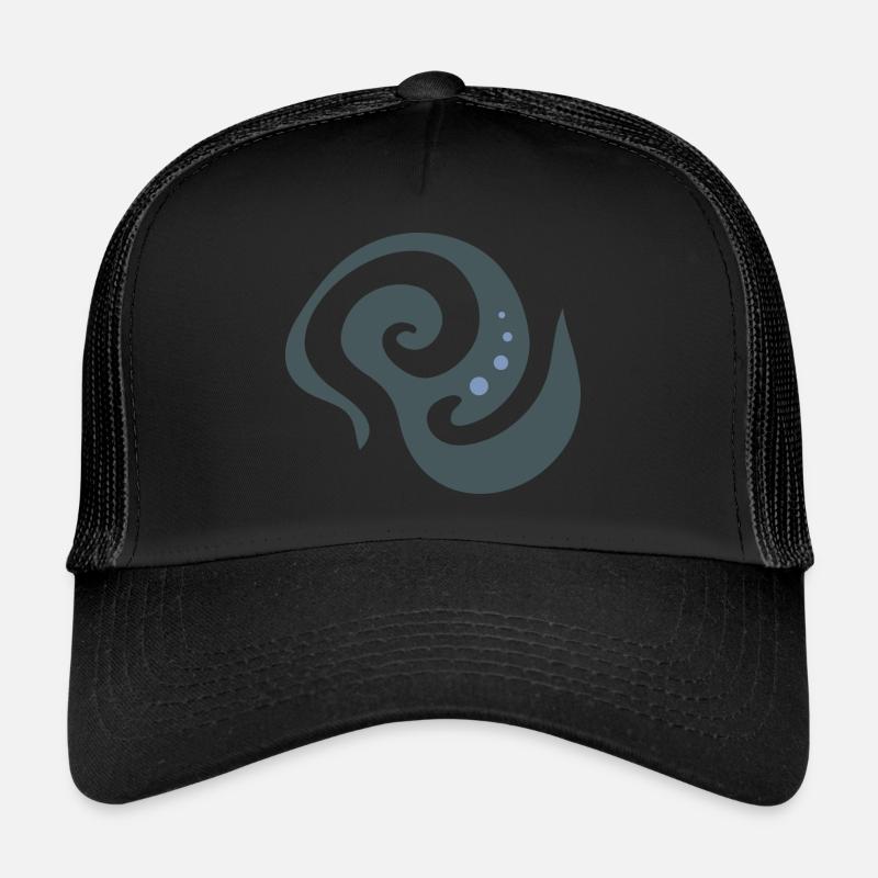 Gray spiral - Trucker Cap - black/black