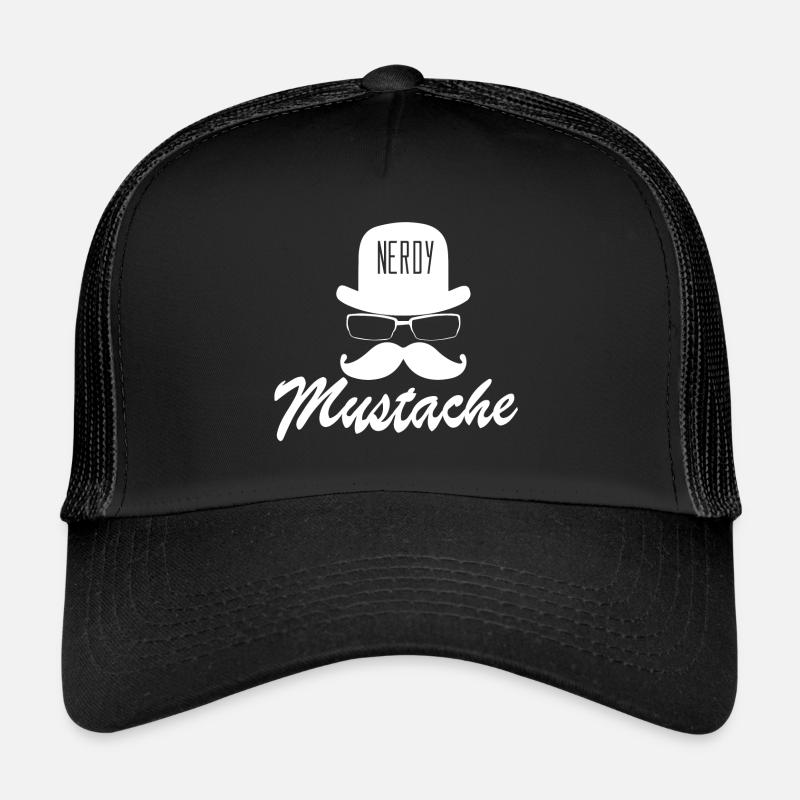 Nerdy Mustache Moustaque Casquette trucker 
