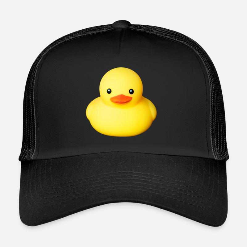 Cute yellow rubber duck - Trucker Cap - black/black