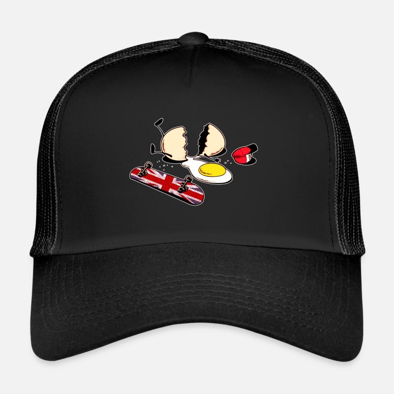 Ei knacken - Trucker Cap - Schwarz/Schwarz