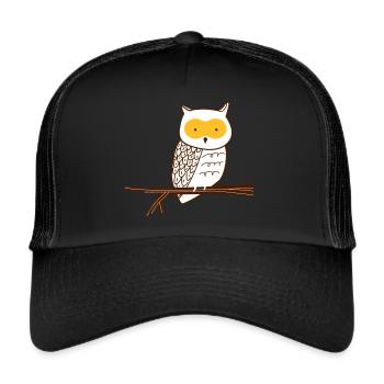 Die Eule - Trucker Cap - Schwarz/Schwarz - Vorne