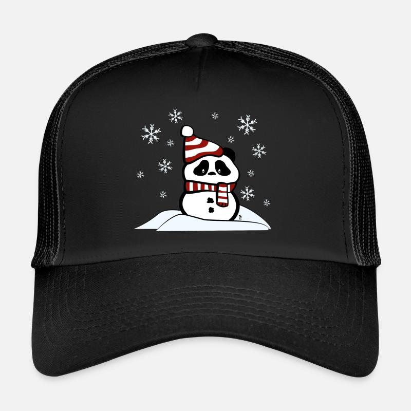 snow panda - Trucker Cap - black/black