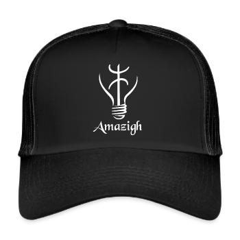 Amazigh Signe Tifinagh Berbère - Casquette trucker  - noir/noir - Devant
