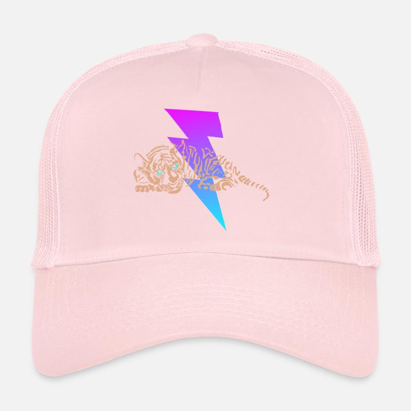 Petit tigre avec des éclairs Casquette trucker 