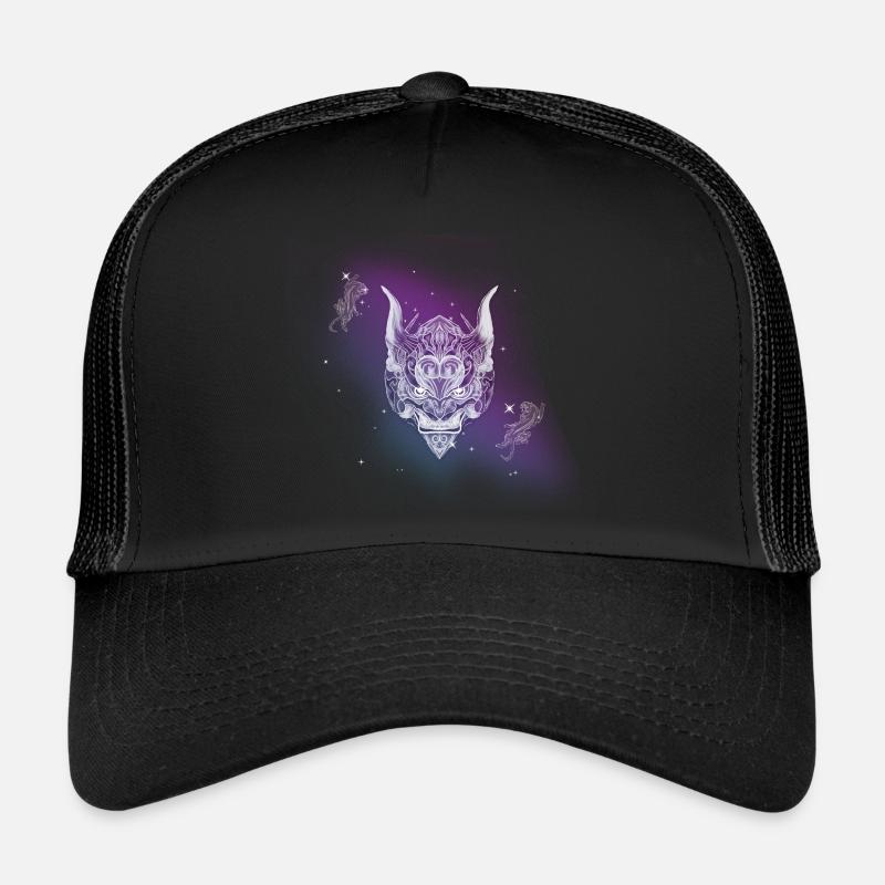 Oni Dämon Maske - Trucker Cap - Schwarz/Schwarz