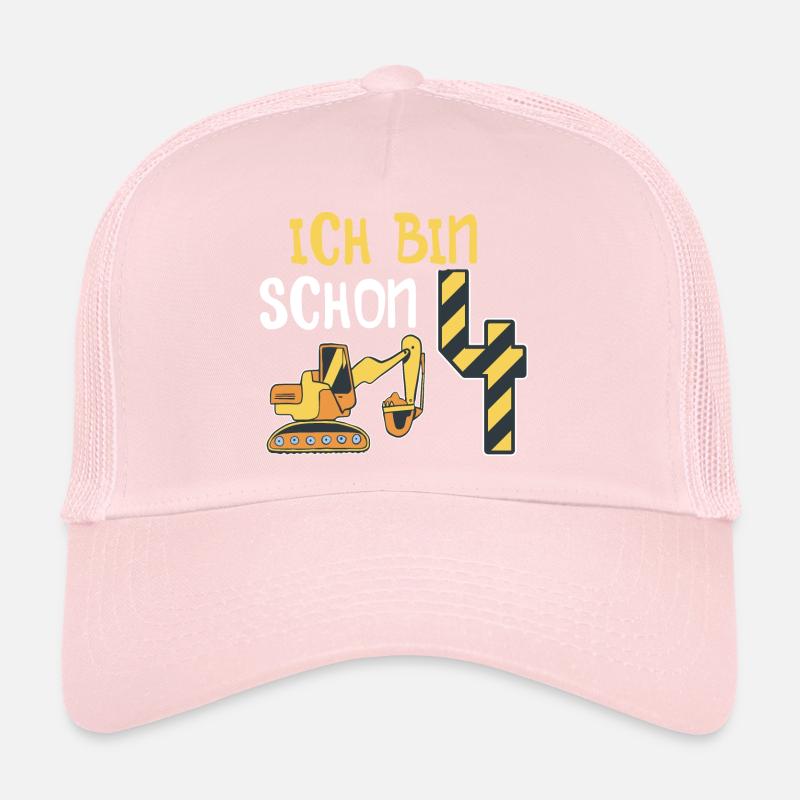 Baggerfahrer 4. Geburtstag Kinder 4 Jahre Bagger Trucker Cap