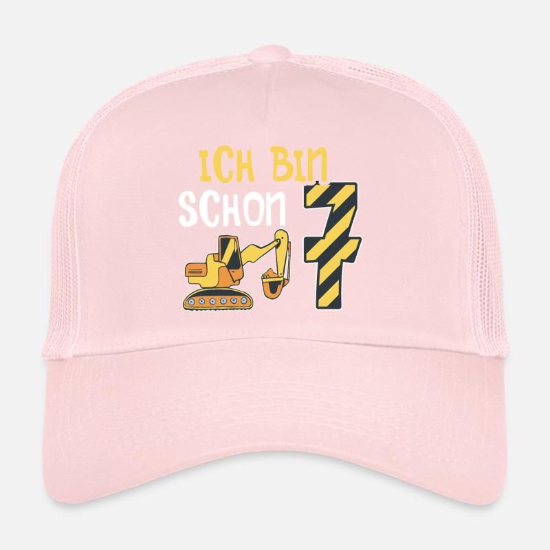 Baggerfahrer 7. Geburtstag Kinder 7 Jahre Bagger Trucker Cap