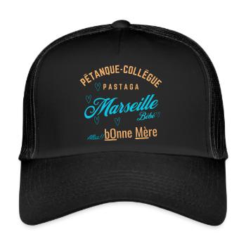 Marseille Fun Tee - Casquette trucker  - noir/noir - Devant