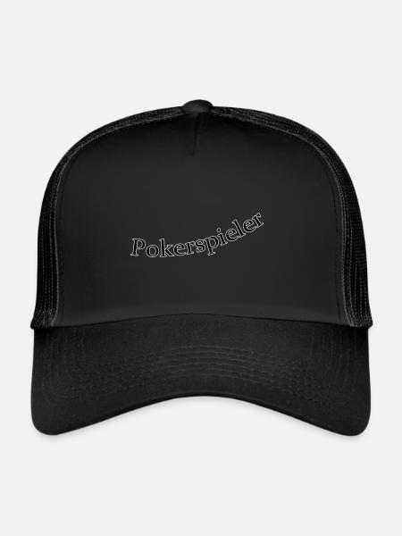 Pokerspieler - Trucker Cap - Schwarz/Schwarz