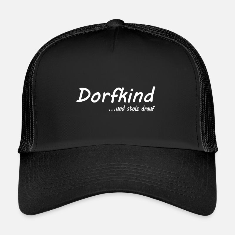 Dorfkind - Trucker Cap - Schwarz/Schwarz