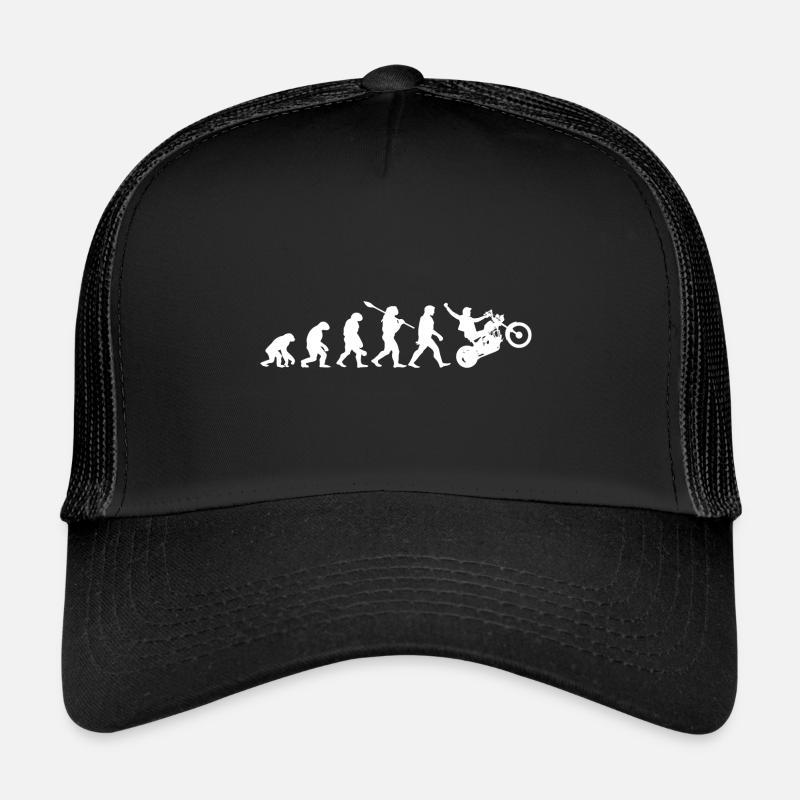 Moto Motard Évolution Motocyclistes - Casquette trucker  - noir/noir
