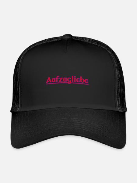Aufzugliebe - Trucker Cap - Schwarz/Schwarz