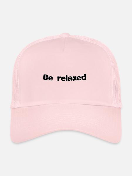 Soyez détendu - Casquette trucker  - rose pâle - Devant