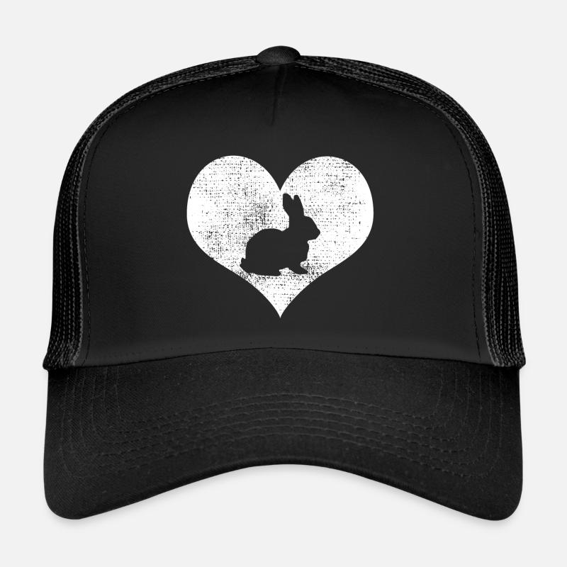 Ich Liebe Hasen - Trucker Cap - Schwarz/Schwarz