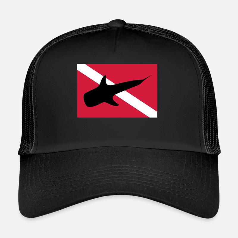 whale shark - Trucker Cap - black/black