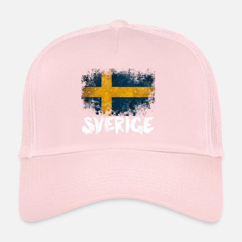 Drapeau Sverige Suède Casquette trucker 