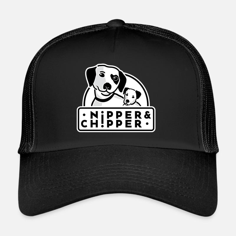 Nipper & Chipper Logo Background White Trucker Cap
