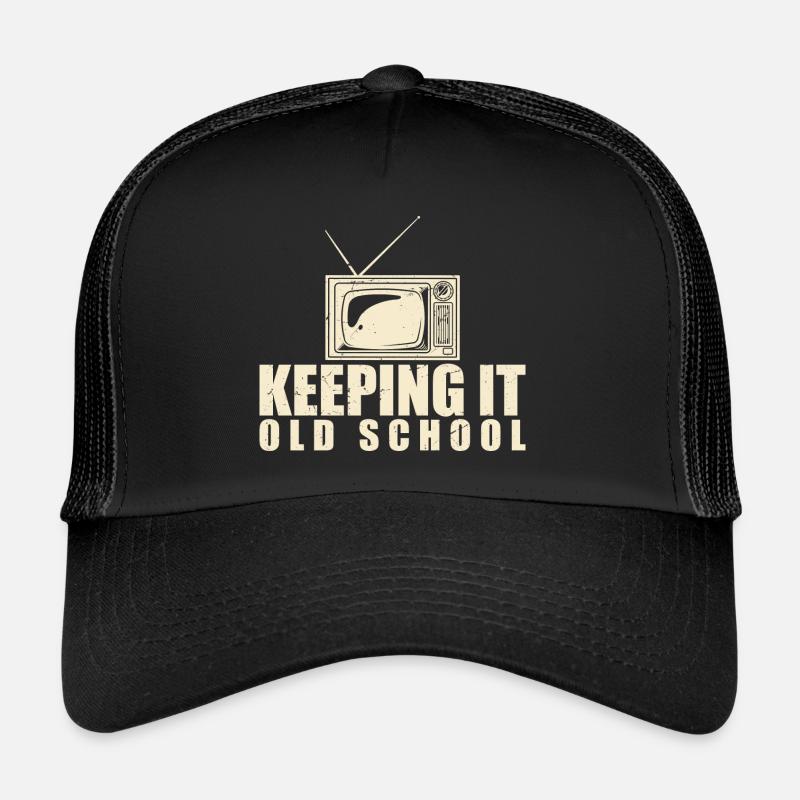 Keeping It Old School - Casquette trucker  - noir/noir