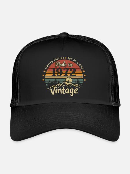 1972 Anniversary Born in 1972 Limited Edition - Trucker Cap - black/black - Front