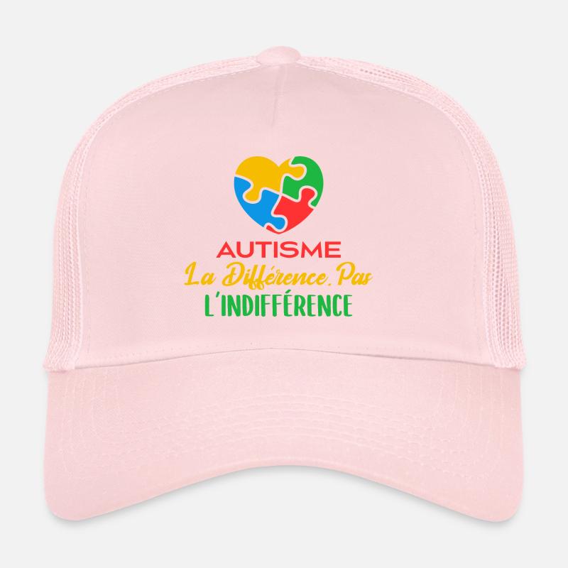 Avril Bleu Autisme Différence Pas Indifférence Casquette trucker 