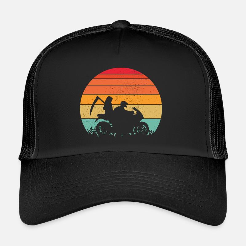 BIKER LEIDENSCHAFT GESCHENK GRIMMIGER SENSENMANN TOD Trucker Cap