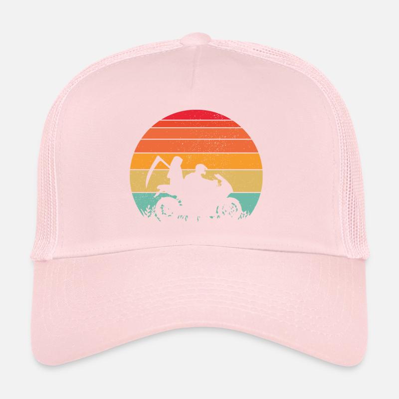 BIKER PASSION GIFT GRIM REAPER DEATH Trucker Cap