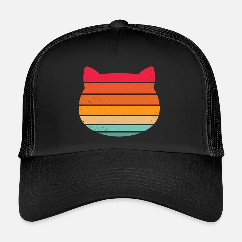 Vintage Kätzchen Sonnenuntergang Trucker Cap