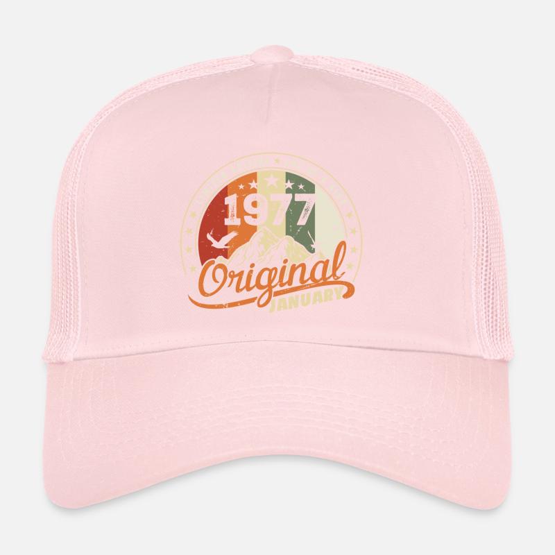 Original Né en Janvier Anniversaire | Janvier 1977 Casquette trucker 