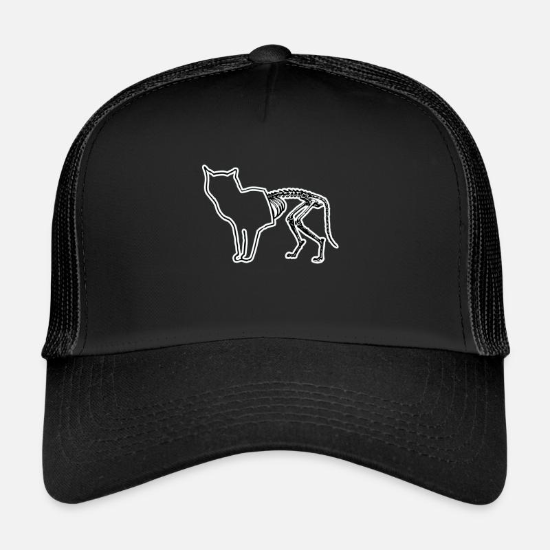Schrödingers Skele Katze - Trucker Cap - Schwarz/Schwarz