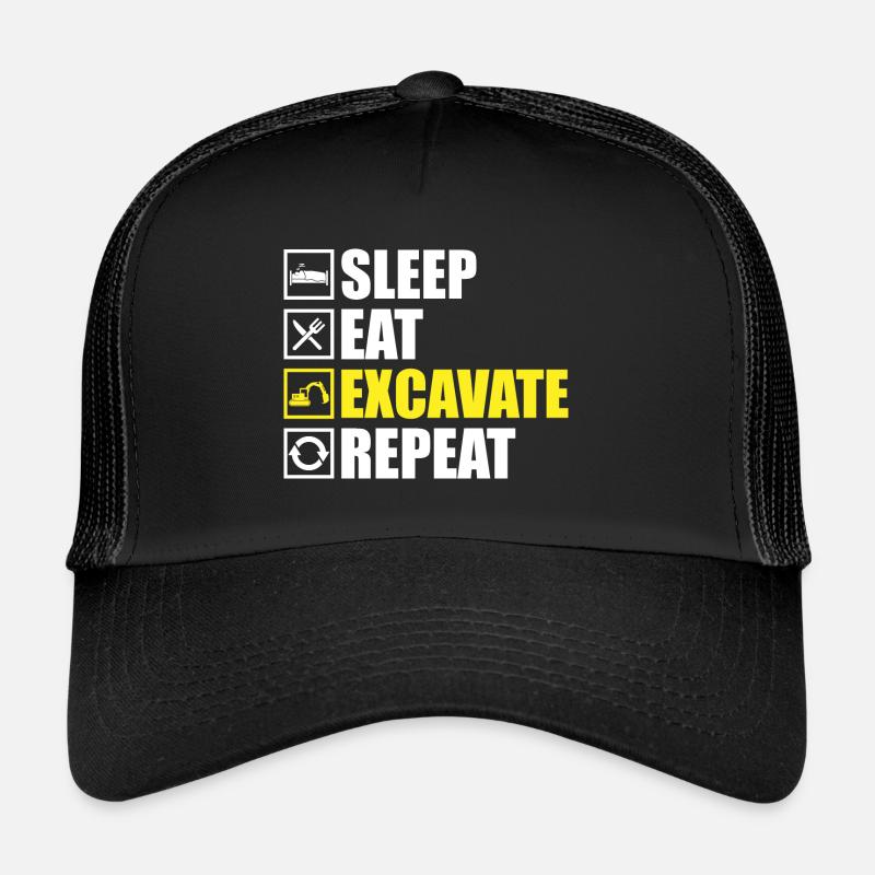 Pelles - Casquette trucker - noir/noir
