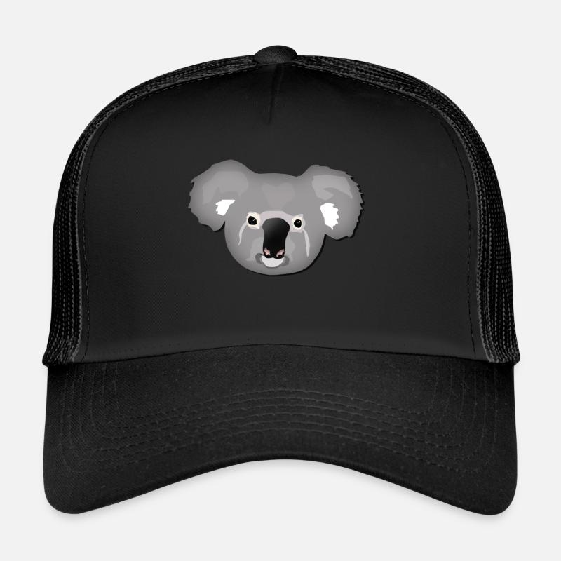 Koala - Trucker Cap - Schwarz/Schwarz