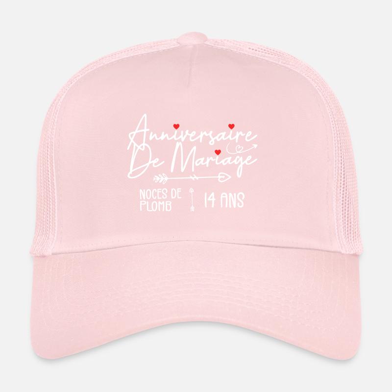 Anniversaire de mariage 14 ans - Noces de Plomb Casquette trucker 