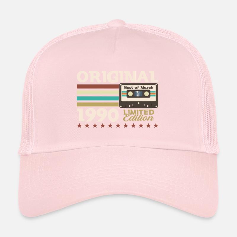 35th Birthday Cassette March Vintage 1990 Trucker Cap