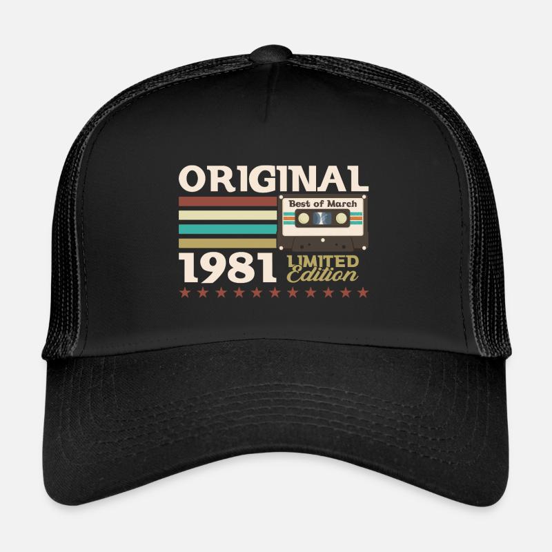 Cassette du 44e anniversaire Mars 1981 Casquette trucker 