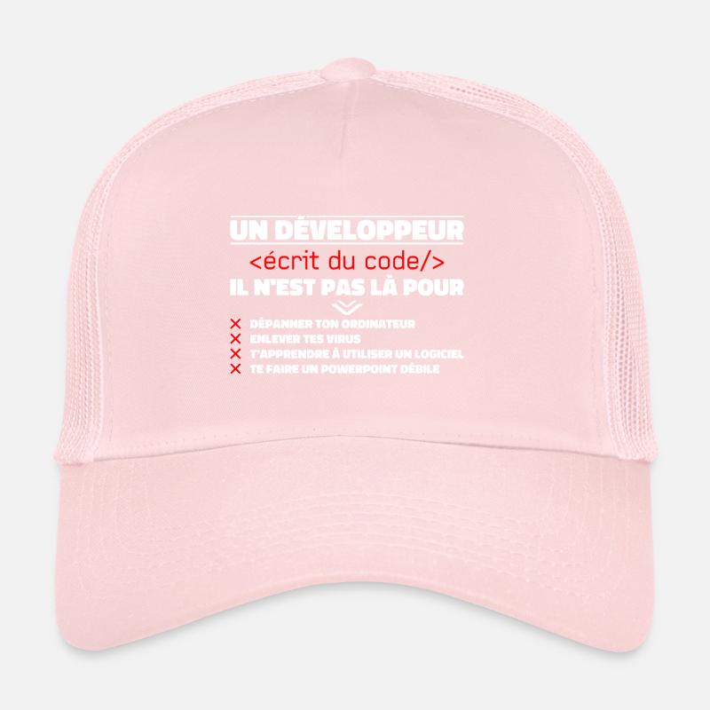 Un Développeur Écrit du Code Cadeau Casquette trucker 