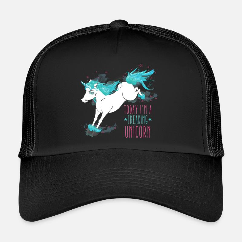 Today I´m a freaking unicorn - Trucker Cap - black/black