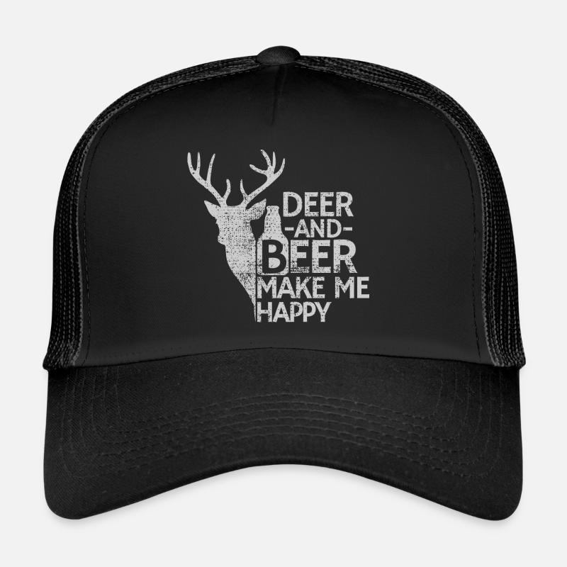 cerf - Casquette trucker  - noir/noir