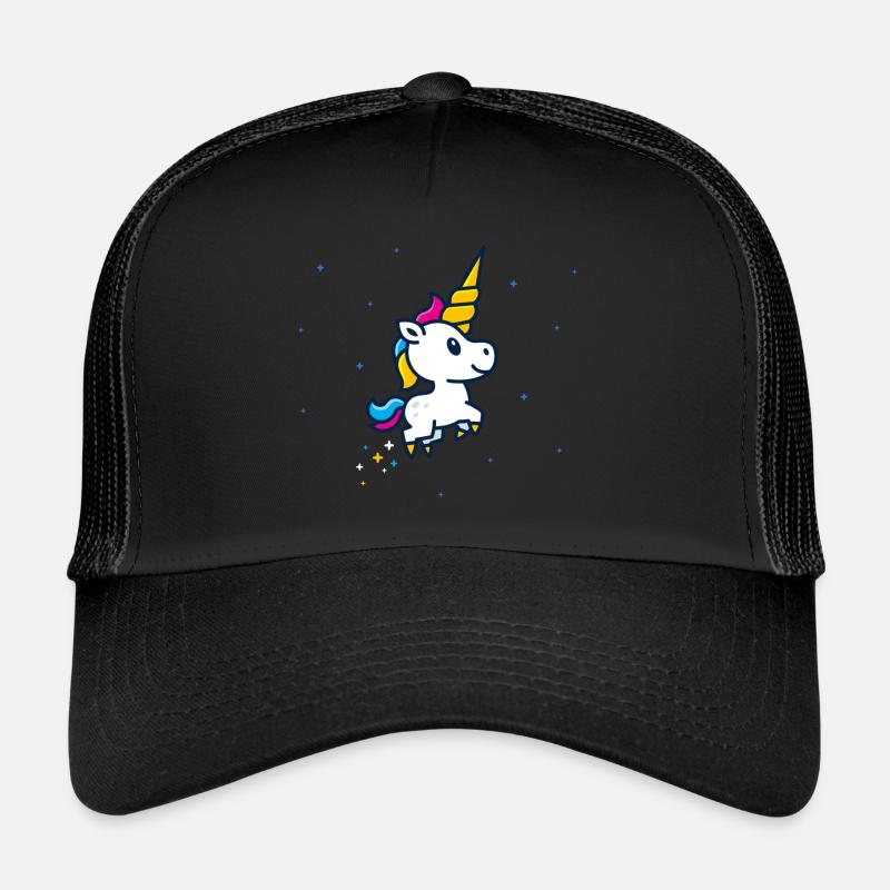 Einhorn Fohlen - Trucker Cap - Schwarz/Schwarz