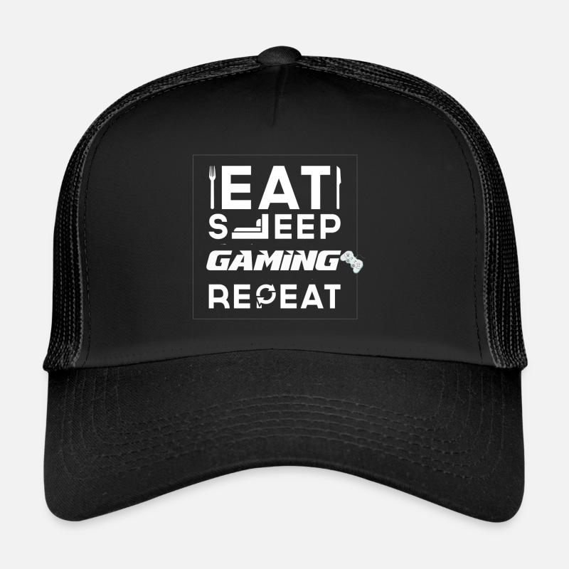 Gaming - Casquette trucker  - noir/noir