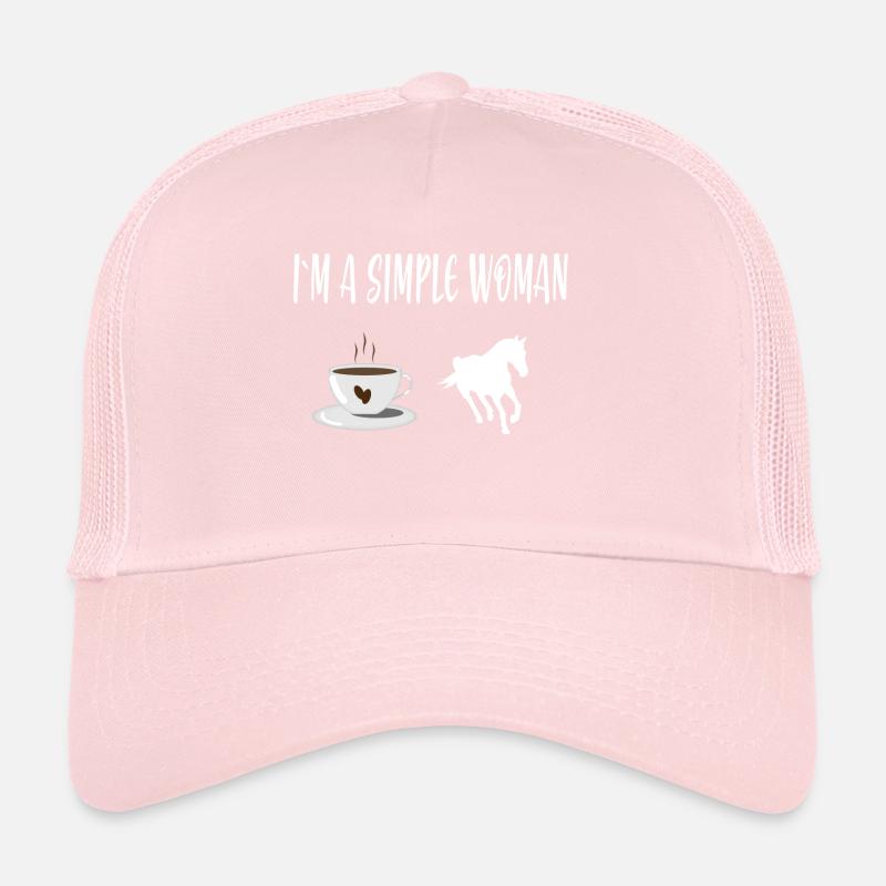 Kaffee Pferde Trucker Cap