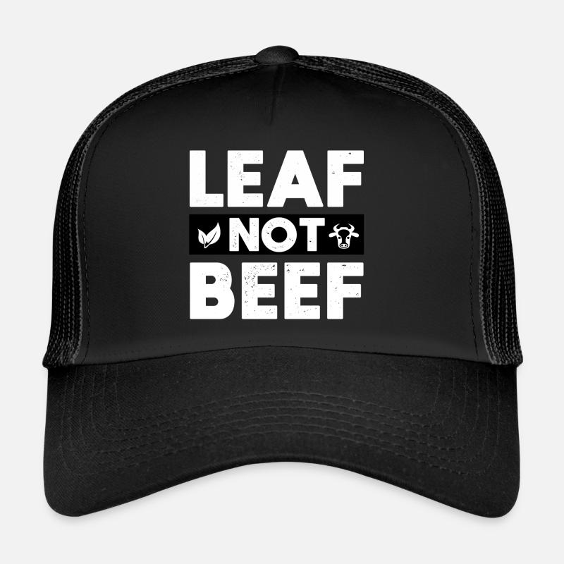 Blatt nicht Rindfleisch Vegan Environmental Design Trucker Cap