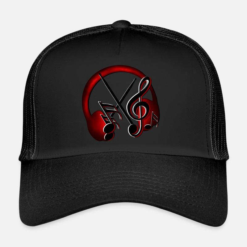 Kopfhörer - Trucker Cap - Schwarz/Schwarz