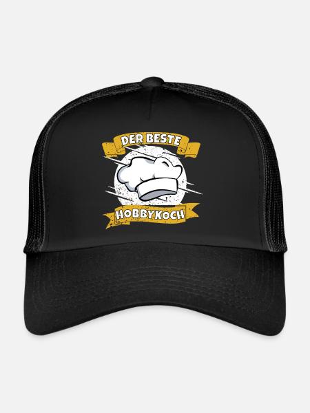 Der Beste Hobbykoch - Trucker Cap - Schwarz/Schwarz