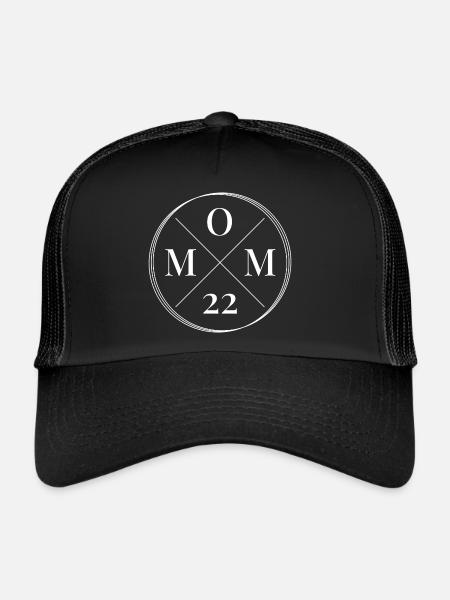 Maman 22 Mère Grossesse Future Maman 2022 - Casquette trucker  - noir/noir - Devant